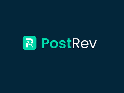 PostRev (Social media revenue Tracking Logo) logo minimal logo minimalist software logo tech logo timeless logo