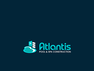 Atlantis Pool and Spa Construction Logo branding logo logo design pool logo spa logo