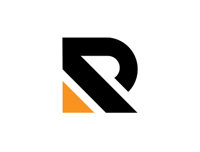 "R" Logo Design dark lettermark logo simple logo