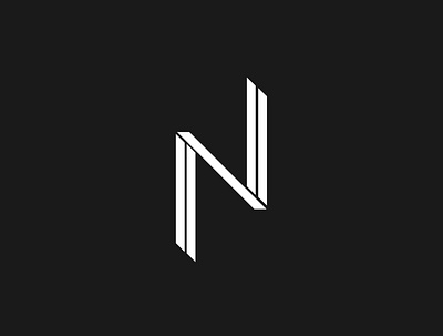 "N" Logo Design dark lettermark logo simple logo