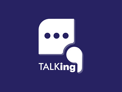 TALKing Logo Design blue logo mark simple logo talk