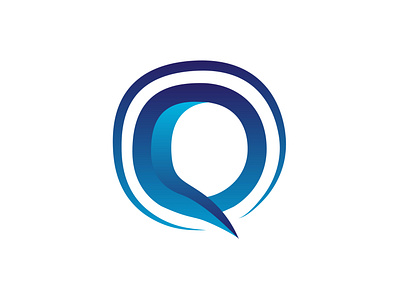 "Q" Logo Design blue lettermark logo new simple logo