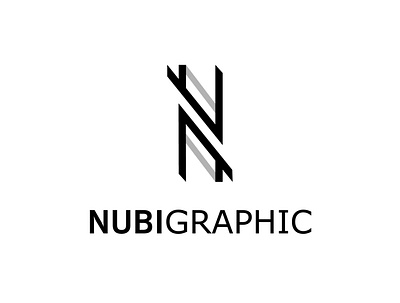 NUBI GRAPHIC Logo Design dark grey logo simple logo