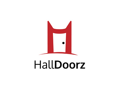 HallDoorz Logo Design branding lettermark logo logodesign red simple logo