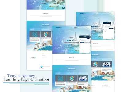 TickieBot - Travel Agency Landing Page & ChatBot chat chat app chat bot chatbot chatting tour tourism tourist travel travel agency travel app traveling travelling web web app web design webdesign website website design