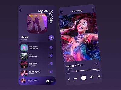 Music App Ui Design 3d animation app branding design graphic design illustration illustrator logo motion graphics ui ux vector