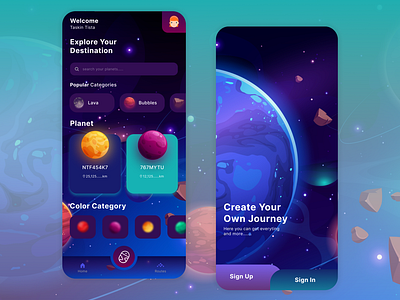Planets App Design designs, themes, templates and downloadable graphic ...