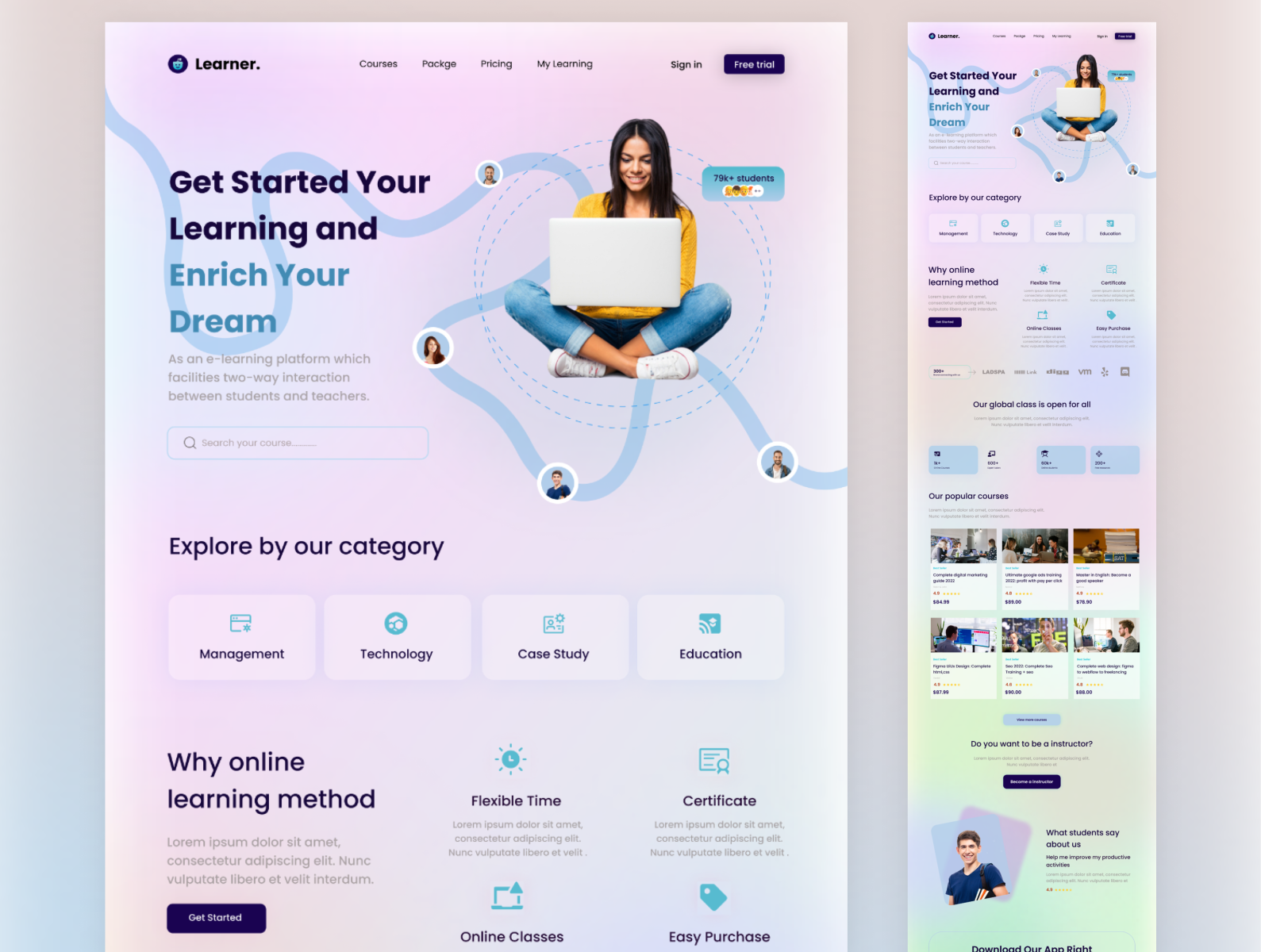 Learning Online (Education) - Landing Page by Tajnuva Taskin Tahia ...