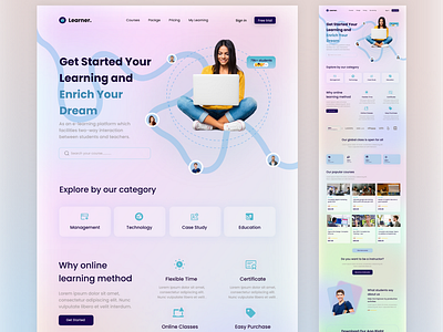 Learning Online (Education) - Landing Page