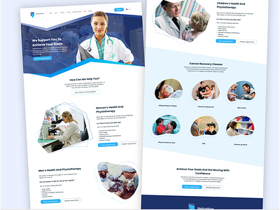 Hospital Home page Design 3d animation app branding design graphic design illustration logo motion graphics typography ui ux vector