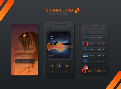 Soundcloud App neumorphic Redisgn app design design interactiondesign musicapp neumorphism soundcloud ui ux design