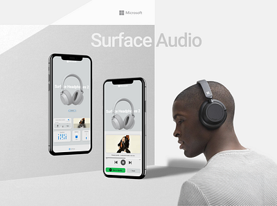Microsoft surface audio adobe photoshop adobe xd adobexd design music app ui ui design uiux web design