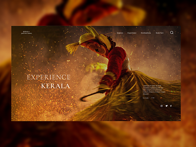 Kerala tourism Landing Page