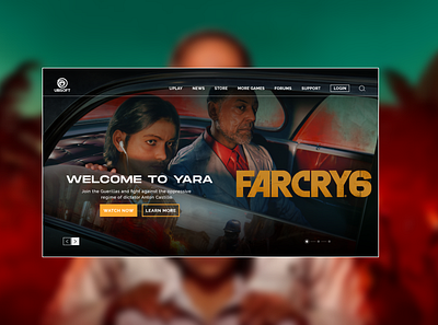 Ubisoft - Farcry 6 Landing Page adobexd gaming website interaction design ui design web design website