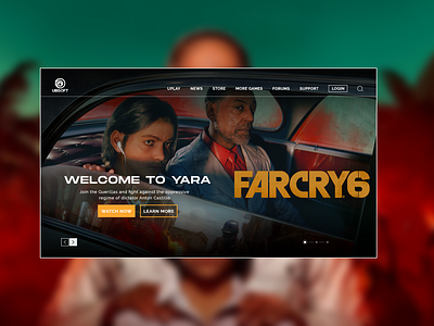 Ubisoft - Farcry 6 Landing Page adobexd gaming website interaction design ui design web design website