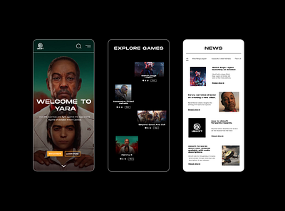 Ubisoft - Mobile UI Design adobe photoshop adobe xd design gaming website mobile app design mobile ui ui ui design web design