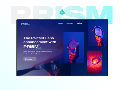 PRISM - A concept webpage design. adobe xd app design design figma interactiondesign ui design ui ux web design