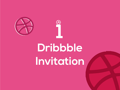 One Dribbble Invite To Giveaway animation branding design dribbble invite dribble illustration illustrator invitation invite minimal typography vector