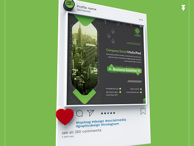 Corporate Green Social Media Post branding design graphic design illustration instagram minimal social media post typography vector