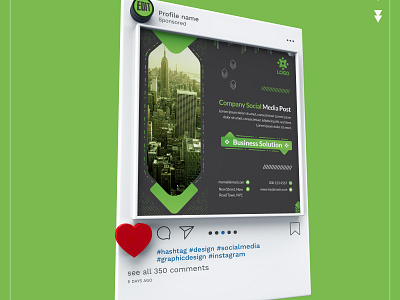 Corporate Green Social Media Post