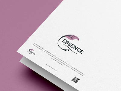 ESSENCE - LOGO CONCEPT branding design flower graphic design green leaf logo minimal nature pink vector