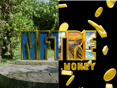 3D Nft Crypto commercial ad visualization | NFTRE.MONEY 3d ad advertisement animation commercial design graphic design motion graphics visualization