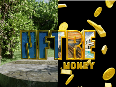 3D Nft Crypto commercial ad visualization | NFTRE.MONEY