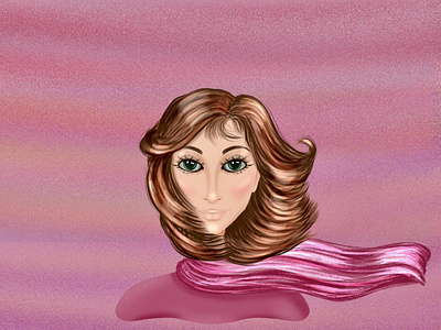 girl in the wind art artist artwork avatar design fashion girl girl illustration illustration procreate