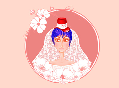 illustration bride art avatar bride design fashion girl girls illustraion illustration illustration art illustrator procreate sketch