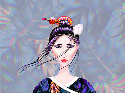Woman girl art artwork avatar design fashion flower flowers girl graphic graphic design illustration procreate sketch woman