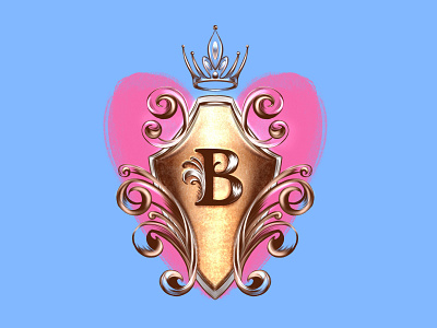 Coat of Arms art artwork avatar blue design drawing graphic graphic design icon illustration lettering line art logo procreate queen sketch
