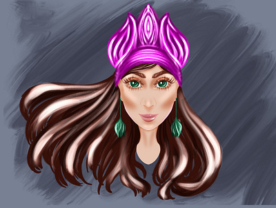 Girl art design fashion girl icon illustration procreate