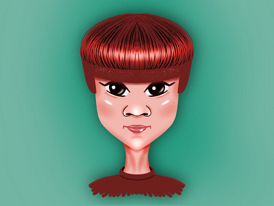 Women red art design fashion girl green icon illustration procreate red