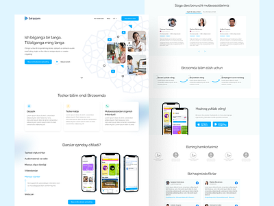 Language learning platform - Landing page clean design mobile design ui ux web design website