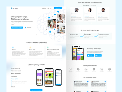 Language learning platform - Landing page