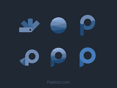 Palettor Logo Variations color color palette design logo logo design palettor web