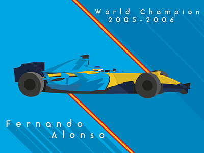 Alonso Tribute alonso car design formula1 motorsport renault tribute vector