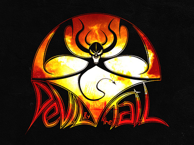 Devil by the Tail band cover design fantasy fantasymetalband illustration logo metal music thrashmetal vector