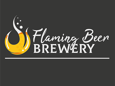 Flaming Beer Brewery beer beer art beer branding brewery design flame flame logo illustration logo logodesign vector