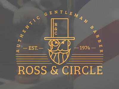 Ross & Circle barber barbershop beard daily logo challenge design illustration illustrator logo shop typography vector