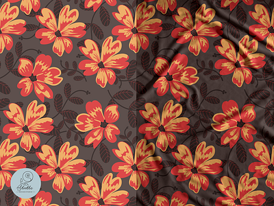 Elegant repeat pattern design on dark background. adobe illustrator elegant fabric repeat pattern repeating pattern seamless textile print vector vintage