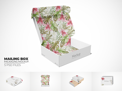 Mailing Box Packaging Mockup.