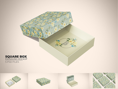 Square Box Packaging Mockup 3d box box ockup branding graphic design mockup packaging mockup