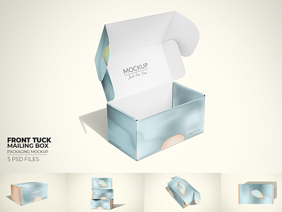 Front Tuck Mailing Box Mockup branding front tuck mailing graphic design mailing box mockup packaging product mockup