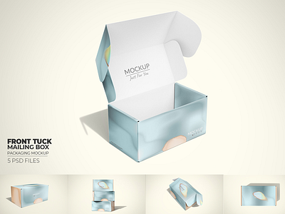 Front Tuck Mailing Box Mockup