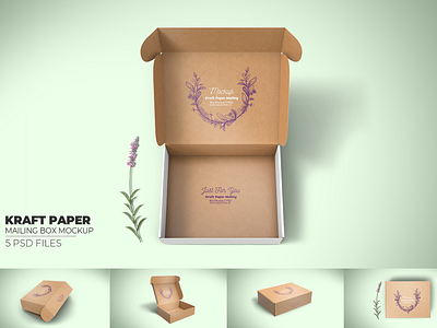 Kraft paper mailing box packaging mockup. box box mockup branding graphic design kraft paper mockup packaging product mockup
