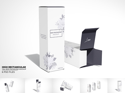 Tall rectangular packaging box mockup box mockup branding illustration mockup packaging
