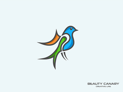 Beauty Canary Minimalist Bird Logo Design beauty canary birdlogo brand creative logo design logo logo concept logo design logo designer logo maker minimal logo minimal logo design minimalist logo