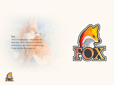 Fox Creative Mascot Logo abstract logo brand creative logo design fox logo gaming logo logo logo concept logo design logo designer logo maker mascot logo mascot logo ideas sports logo
