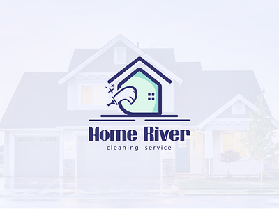 Home River Cleaning service | Creative minimalist logo